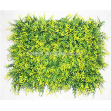 yiwu artificial grass panel faux leaf hedge with long grass